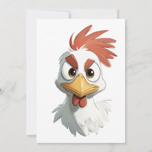 Convites Cartoon Chicken Head