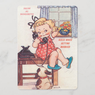 Convites Cartoon engraçado fofoca de casamento