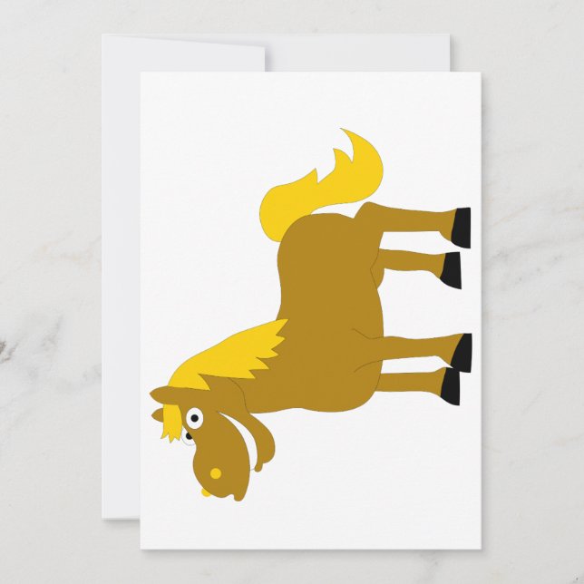 Convites Cartoon Horse (Frente)