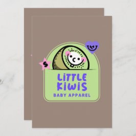 Convites Cartoon Logo Cute Character Baby Clothes Art