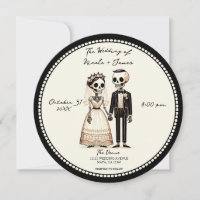 Cartoon Skeleton Bride + Casamento Whimsical