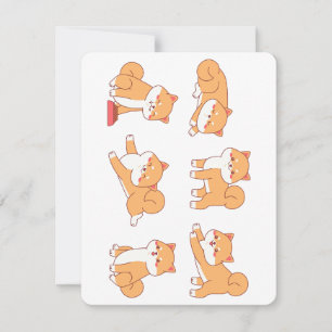 Convites cartoons shiba inu