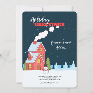 Convites Casa aberta da noite clara do inverno