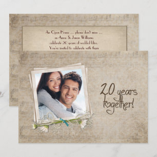 Convites Casa Aberta de Aniversário de 20 Anos de Casamento