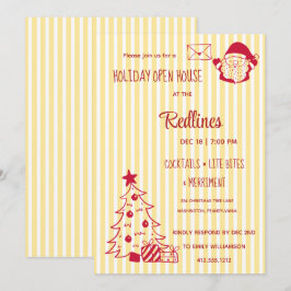 Convites Casa Aberta de Feriado Despida Flavescente