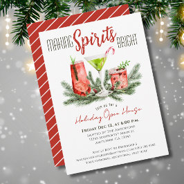 Convites Casa Aberta de Férias Cocktails de Natal Festivos