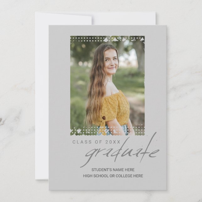 Convites Casa Aberta de Foto do formando (Frente)