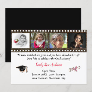 Convites Casa Aberta de Graduação de Fotos para Progressão 