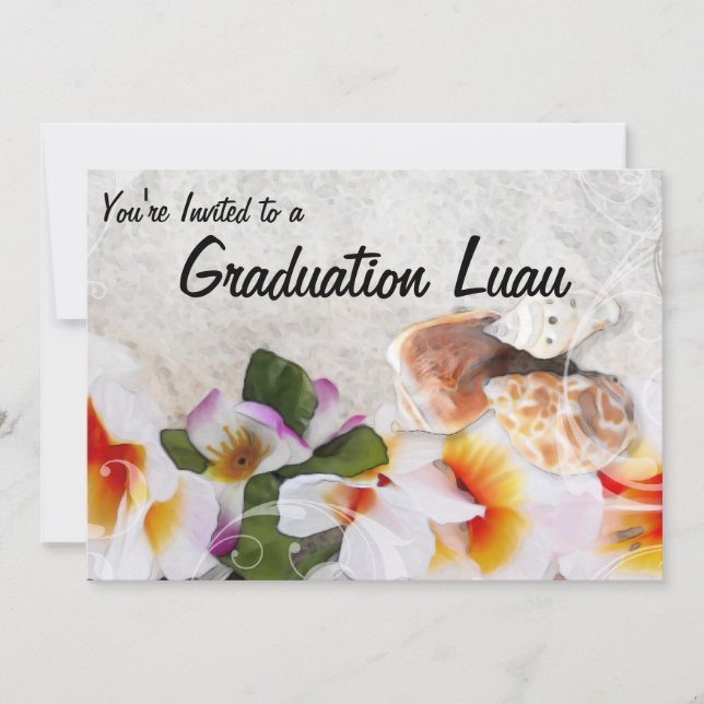 Convites Casa Aberta de Graduação de Luau (Frente)