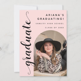 Convites Casa Aberta de Graduação de Script Chic Trendy