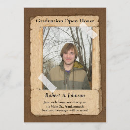 Convites Casa Aberta de Graduação Rustic Country Boy I