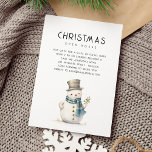 Convites Casa Aberta de Natal Cute Snowman<br><div class="desc">Casa Aberta de Natal de Bonito Snowman. Disponível digitalmente e impresso. Simples elegância com uma ilustração de um bonitinho bonitinho bonitão abaixo das palavras. Personalize facilmente os seus próprios detalhes.</div>
