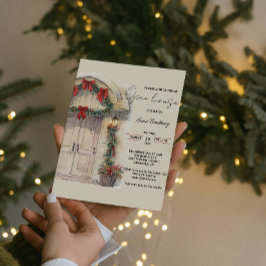 Convites Casa Aberta de Natal de Porta Arranhada com Aquare