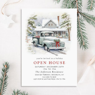 Convites Casa Aberta de Natal do Caminhão da Fazenda Vintag