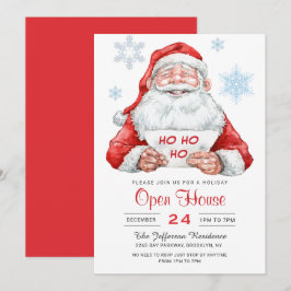Convites Casa Aberta de Natal Feriado do Papai Noel