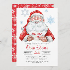 Convites Casa Aberta de Natal Feriado do Papai Noel