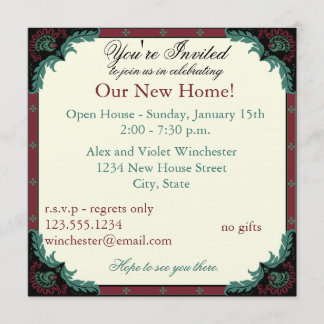 Convites Casa aberta de Paisley/partido do Housewarming