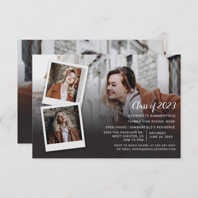 Convites Casa Aberta do Script Multi-Foto Graduação 2024 (Frente/Verso)