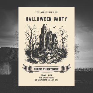 Convites Casa assombrada de Halloween