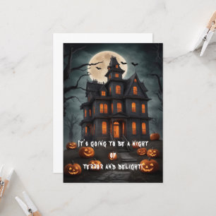 Convites Casa Assombrada Escura Arte Eerie Halloween