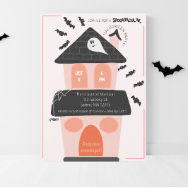 Convites Casa assombrada fofa festa de Halloween para crian