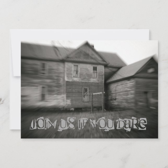 Convites Casa Assombrada Sapatinho Velho Dia das Bruxas Ves (Frente)