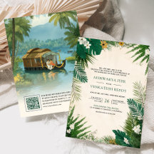 Casa de Barco nos Backwaters de Kerala Casamento I
