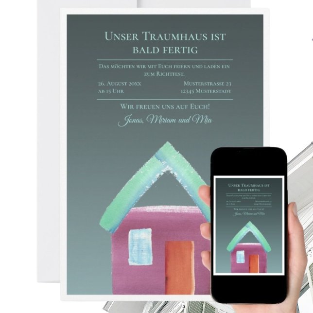 Convites Casa de festa de aquecimento nova casa (Criador carregado)