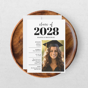 Convites Casa de Fotos Aberta: Formatura com Boina Preta e 