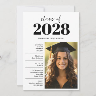 Convites Casa de Fotos Aberta: Formatura com Boina Preta e 