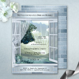 Convites Casa de Sonho Azul Dusty