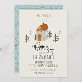 Convites Casa é onde o Hygge é a Festa de Natal