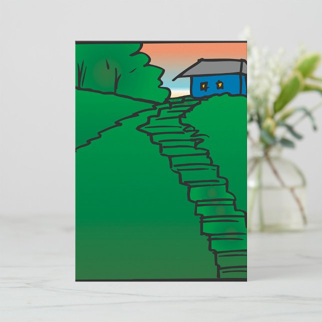 Convites Casa em uma Colina Verde (Criador carregado)
