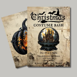 Convites Casa Gótica em Festa de Natal em Snow Globe
