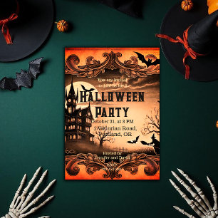 Convites Casa Gótica Vitoriana Vintage Halloween