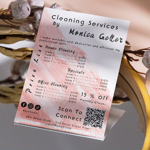 Convites Casa Mantendo Rosa de Preço Maid Dourado Blush Qr