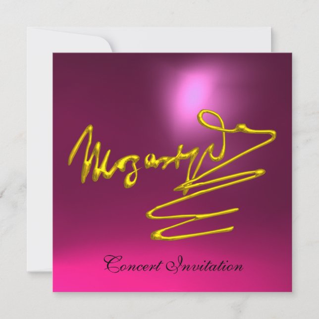 CONVITES CASA PARA MOZART, DOURADO CONCERTO DE TINTA (Frente)