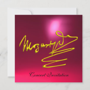 CONVITES CASA PARA MOZART, DOURADO CONCERTO DE TINTA VERMEL