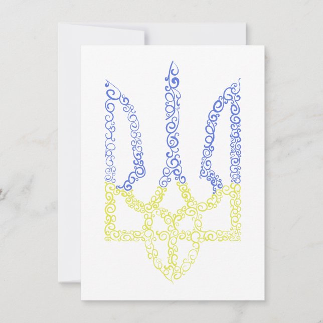 Convites Casaco da Ucrânia do modelo espiral tridente de ar (Frente)