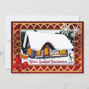 Convites Casaco de inverno na neve,    Natal