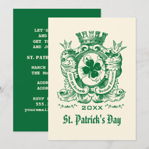 Convites Casaco de Ruas de Braços de Shamrock.