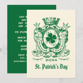 Convites Casaco de Shamrock de Ruas de Braços.