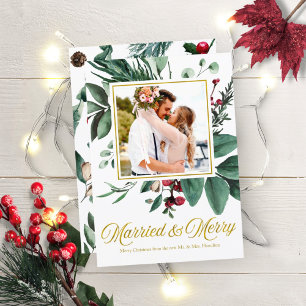 Convites Casados e Felizes Férias de Natal Foto de Natal