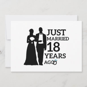 Convites Casados há apenas 18 anos, casal de aniversário de