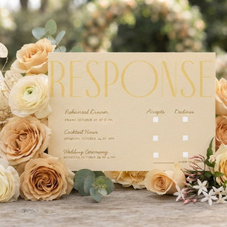 Convites Casados por fim Resposta para Casamento Moderno