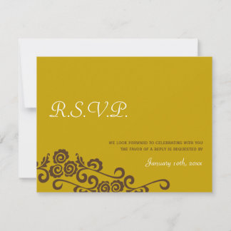 Convites Casais apaixonados resposta de RSVP para casamento