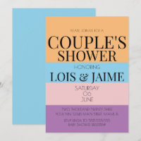 Casais Brilhantes Coloridos Chá de fraldas