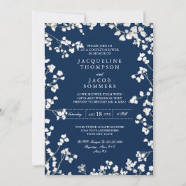 Convites Casais Chá Fraqueza respiratória do bebê Flower Ru