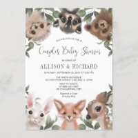 Casais chás de fraldas animais florestais