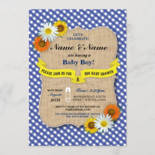 Convites Casais CHURRASCO BaByQ Daisy Flower Convidar